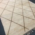 350x280cm Beni Ouarain Large Area Rug Brown Geometric Design