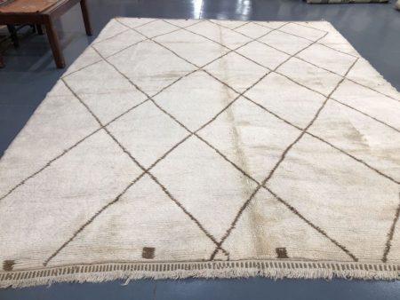 400x300cm Beni Ouarain Large Area Rug Brown geometric