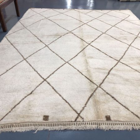 400x300cm Beni Ouarain Large Area Rug Brown geometric