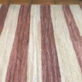 pink cream vertical striped kilim rug handwoven large area rug flat weave