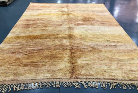 263x327cm Ochre Yellow Large Handwoven Contemporary Rug