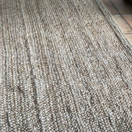 semi thick braided jute rug neutral naturalplant fibre plain woven jute rug