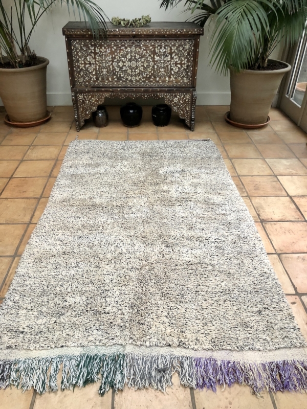 grey speckled moroccan berber rug medium size one of a kind grey handwoven rug