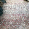 Pink Boujaad Berber Rug Geometric Design Green Brown 180X315cm