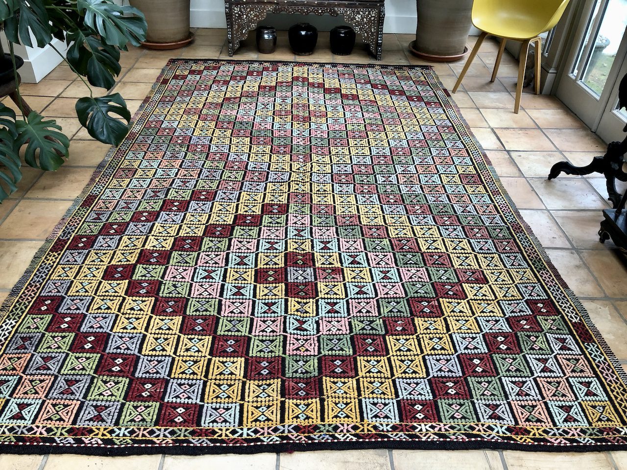 Antique Kilim Rug - only suitable for upholstery - 160cm x 392cm