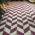 Pink Contemporary Herringbone Kilim Rug 245x325cm