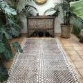 Moroccan Runner Cream Brown Geometric Design 155x280cm