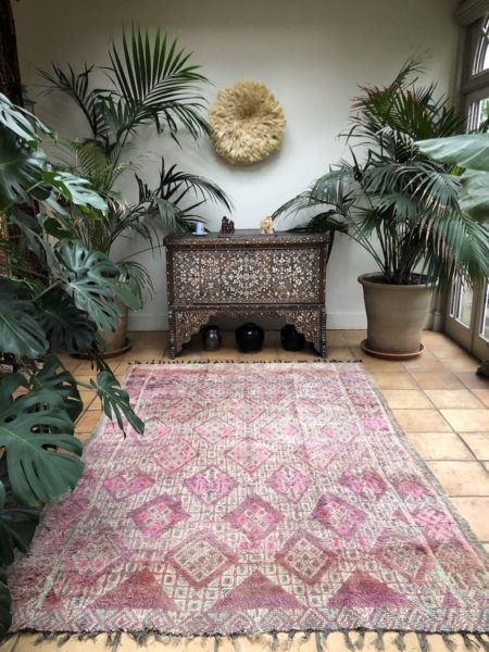 Marmoucha Berber in Lilac Pink Handwoven Rug 180x260cm