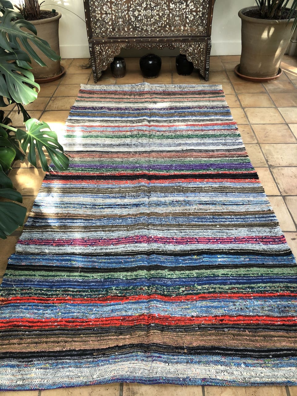 Kilim Rug, nursery Rug, kilim Rug, hand knotted Rug, 5.8x3.5 ft, 108x178cm, deals vintage Turkish Rug, stripes Rug